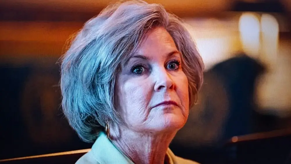 The image shows Susie Wiles^ who serves as the White House Chief of Staff. ^ New York City^ 28 Sep 25