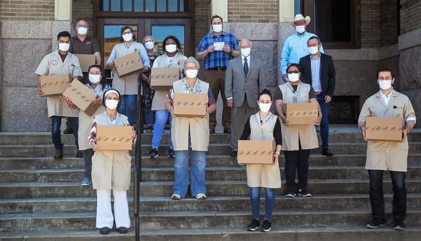 Louie Vuitton Donates Masks To Johnson County