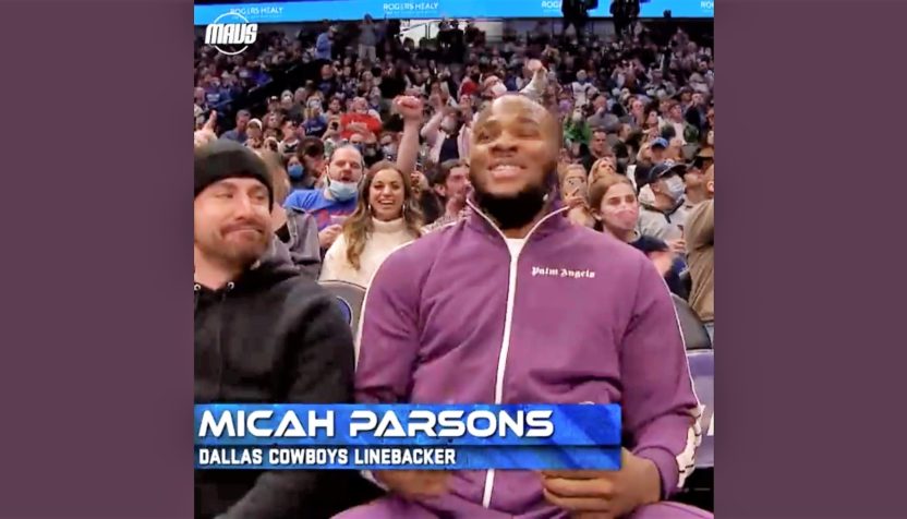 micah-parsons-at-mavs-game-dallas-mavs-twitter