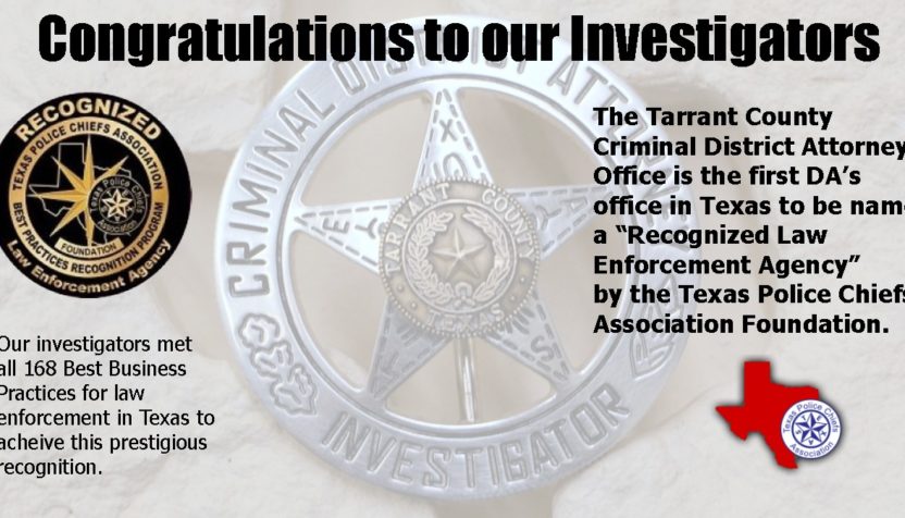 Tarrant County DA's Office Gets State Police Chiefs Honor | KTFW-FM