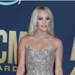 Carrie Underwood at the 2022 Academy of Country Music Awards Arrivals at Allegient Stadium on March 7^ 2022 in Las Vegas^ NV