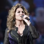 Shania Twain performs during opening ceremony at US Open Championships day 1 at Billie Jean King Tennis center. New York^ NY USA - August 28^ 2017: