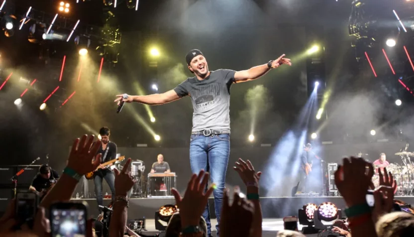 Singer Luke Bryan performs in concert at the XFINITY Theatre on September 13^ 2014 in Hartford^ Connecticut.