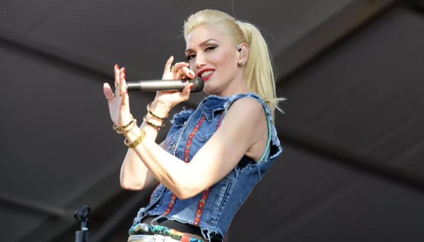 Gwen Stefani performs with her band No Doubt at the New Orleans Jazz and Heritage Festival. New Orleans^ LA - May 1^ 2015