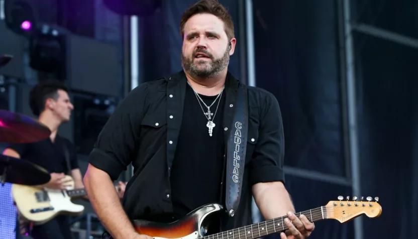 Randy Houser performs during Luke Bryan's 'Kick The Dust Up' Tour at Vanderbilt Stadium on July 11^ 2015 in Nashville^ Tennessee.