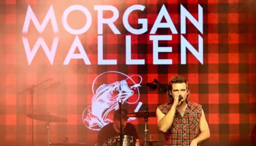 Morgan Wallen performs at CMT's RAMJAM on June 3^ 2019 at TopGolf in Nashville^ Tennessee.