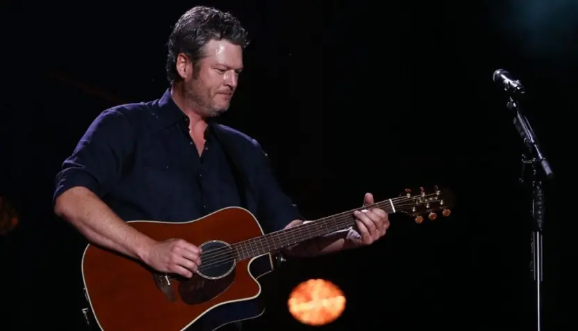 Blake Shelton performs in concert during the 2017 CMA Music Festival on June 9^ 2017 at Nissan Stadium in Nashville^ Tennessee.