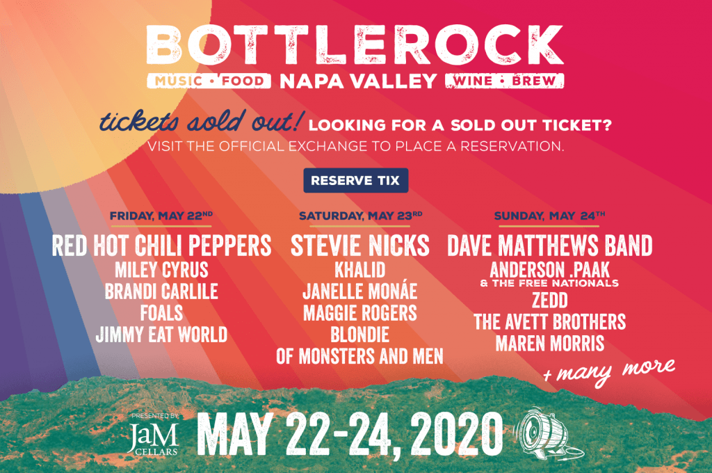 Bottlerock Napa Valley 2020 Rescheduled to 9/3/219/5/21 The Krush 95.9