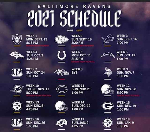 Baltimore Ravens 2022 2023 Schedule Printable Printable Schedule Gambaran