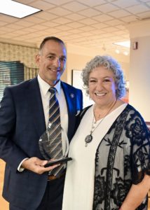 Dr. Mark Poarch presents the Emeritus Award to Kay Crouch