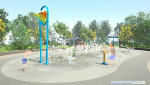 Rendering of splash pad