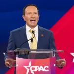 Louisiana Gov (former Atty General) Jeff Landry speaks during CPAC Texas 2022 conference at Hilton Anatole. Dallas^ TX - August 4^ 2022