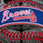 MLB Atlanta Braves' logo on giant light baseball