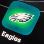 photo of the philadelphia eagles app on a smartphone