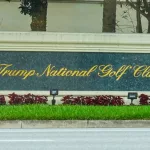 Trump National Golf Club in Jupiter^ Florida. It is a private golf club in Jupiter^ Florida with a 7^242-yard course designed by Jack Nicklaus.