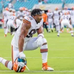 Myles Garrett Cleveland Browns at TIAA Bank Field Jacksonville Florida August 12^ 2022