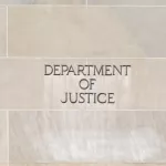 Sign of United States Department of Justice(DOJ) outside their headquarters building in Washington^ D.C. USA. Washington D.C.^ USA - march 1^ 2020