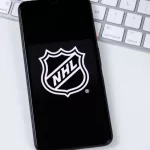 NHL app logo on a smartphone screen. Manhattan^ New York^ USA May 2^ 2020.