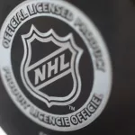 Official game puck from NHL^ National hockey league^ USA.