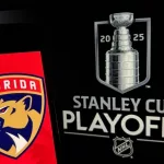 Toronto^ Canada -june 1 2025 he 2025 Stanley Cup Final will begin Wednesday^ June 4^ when the Edmonton Oilers host the defending champion Florida Panthers. Florida panther logo in front of stanley cup