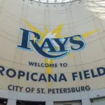Tropicana Field where the Tampa Bay Rays play baseball. St. Petersburgh^ Florida^ USA-April 27^ 2024