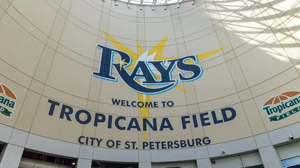 Tropicana Field where the Tampa Bay Rays play baseball. St. Petersburgh^ Florida^ USA-April 27^ 2024