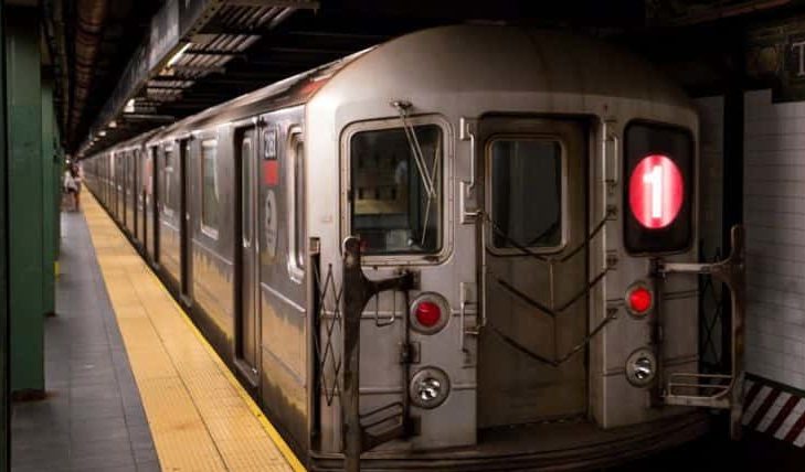 NYC Subway in tunnel