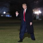 United States President Donald J. Trump returns to the White House after addressing a political rally in Wildwood, NJ: January 28, 2020 - Washington, DC, United States: United States President Donald J. Trump returns to the White House after addressing a political rally in Wildwood, NJ. (Chris Kleponis / Polaris)