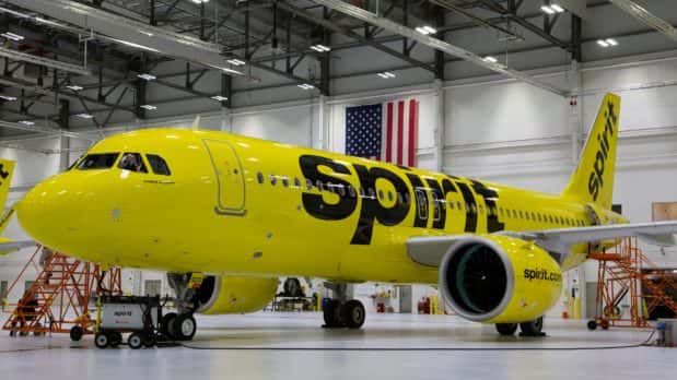 Spirit Airlines team showed off its new A320neo aircraft at their Metro Airport hanger Tuesday, Dec. 17, 2019. The A320neo includes lighter seats with a sleeker design created by UK-based Acro Aircraft Seating with thicker padding and ergonomically-designed lumbar support that offers more knee space and a one inch wider middle seat.