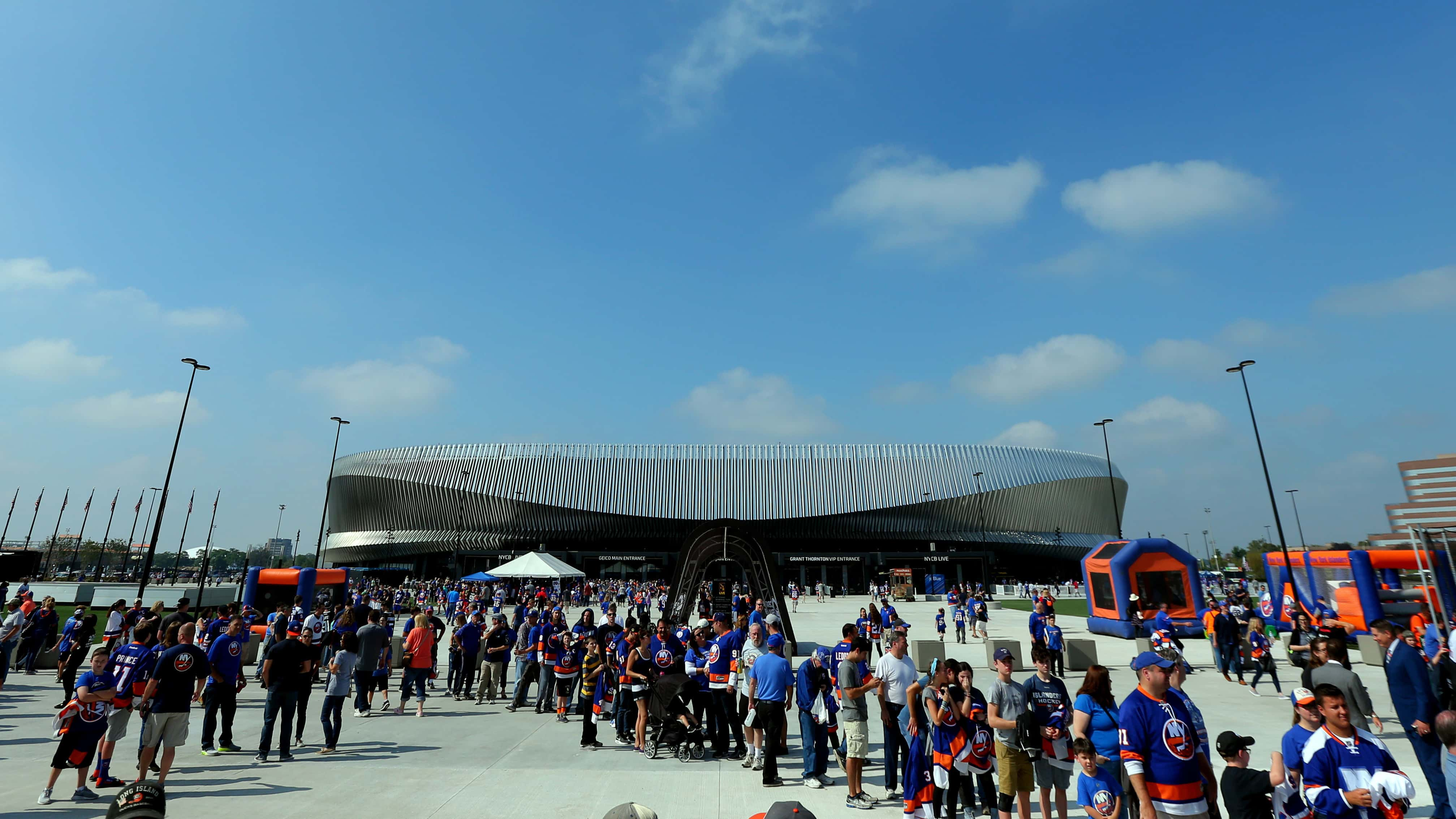 Sep 17, 2017; Uniondale, NY, USA; General view of NYCB Live at the Nassau Veterans Memorial Coliseum before a game between the New York Islanders and the Philadelphia Flyers at NYCB Live at the Nassau Veterans Memorial Coliseum. Mandatory Credit: Brad Penner-USA TODAY Sports