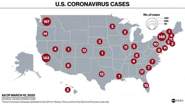 Coronavirus Map Tracking The Spread In The Us And Around The