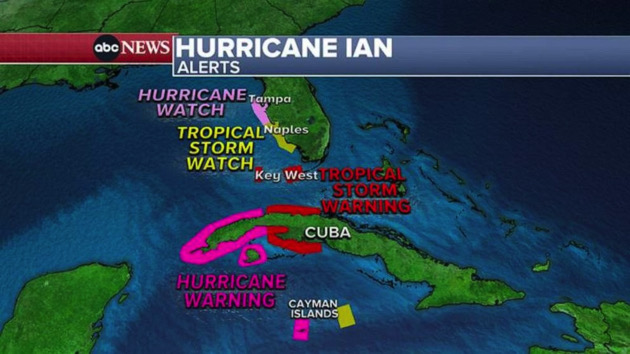 Hurricane Ian live updates: Expected to be Category 3 by Monday night
