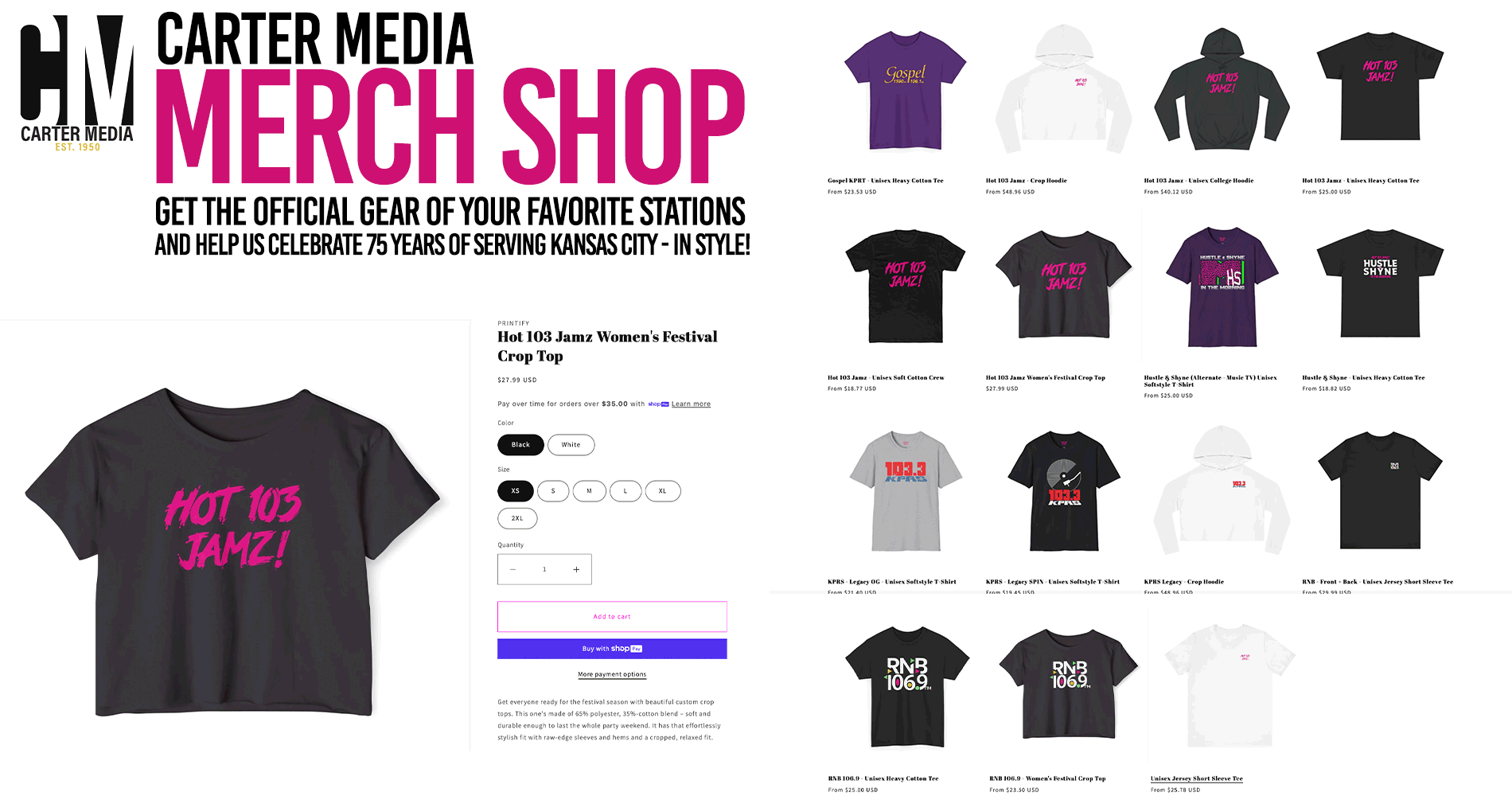 GET HOT 103 JAMZ APPAREL ON THE ONLINE SHOP!