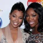 Monica^ Brandy Norwood arrives at the 2011 Pre-GRAMMY Gala And Salute To Industry Icons Beverly Hills^ CA