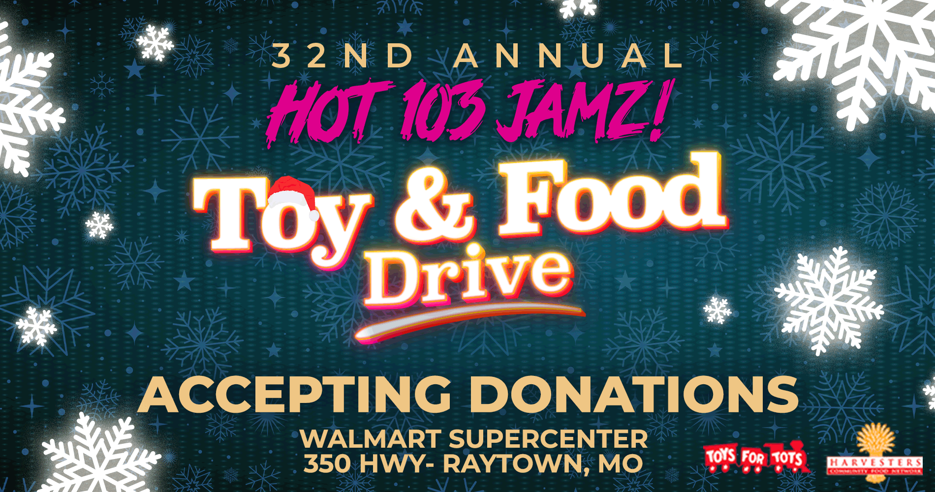 32nd Annual Hot 103 Jamz Toy & Food Drive – DONATE TODAY!