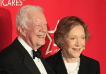 Former U.S. President Jimmy Carter^ Rosalynn Carter at the MusiCares 2015 Person Of The Year Gala at a Los Angeles Convention Center on February 6^ 2015 in Los Angeles^ CA
