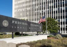Federal Building at 11000 Wilshire Boulevard in Los Angeles^ California^ USA^ home to the FBI^ Veterans Affair offices and the Los Angeles Passport Agency. Los Angeles^ California^ USA - July 6^ 2022