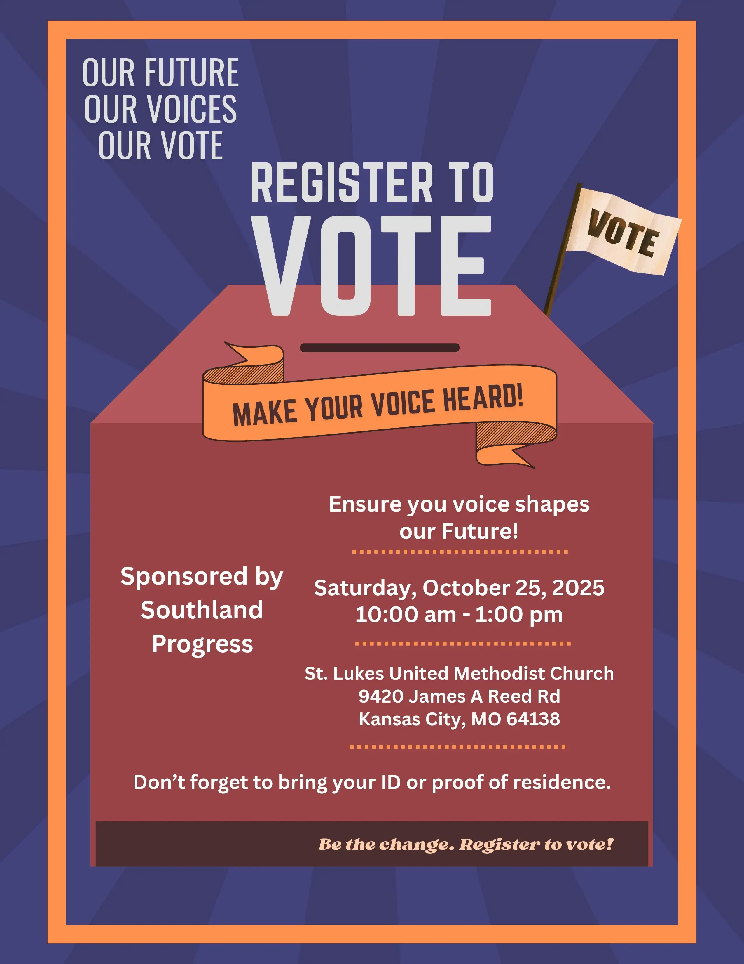 REGISTER TO VOTE | Oct. 25, 2025