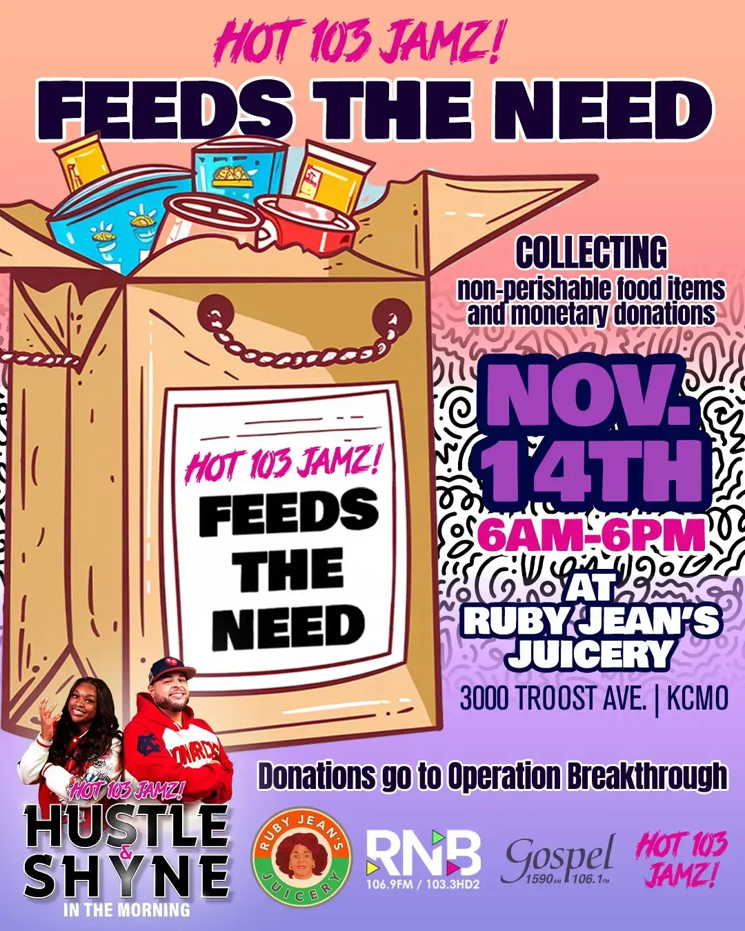 Hot 103 Jamz Feeds the Need | Nov. 14th, 2025