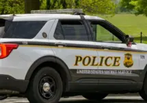 Washington DC^ USA - 30 April 2024: Police patrol car used by the United States Secret Service Uniformed Division