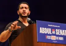 Grand Rapids^ MI USA^ July 19^ 2026 The People V. The Powerful. Dr. Abdul El-Sayed campaign rally.