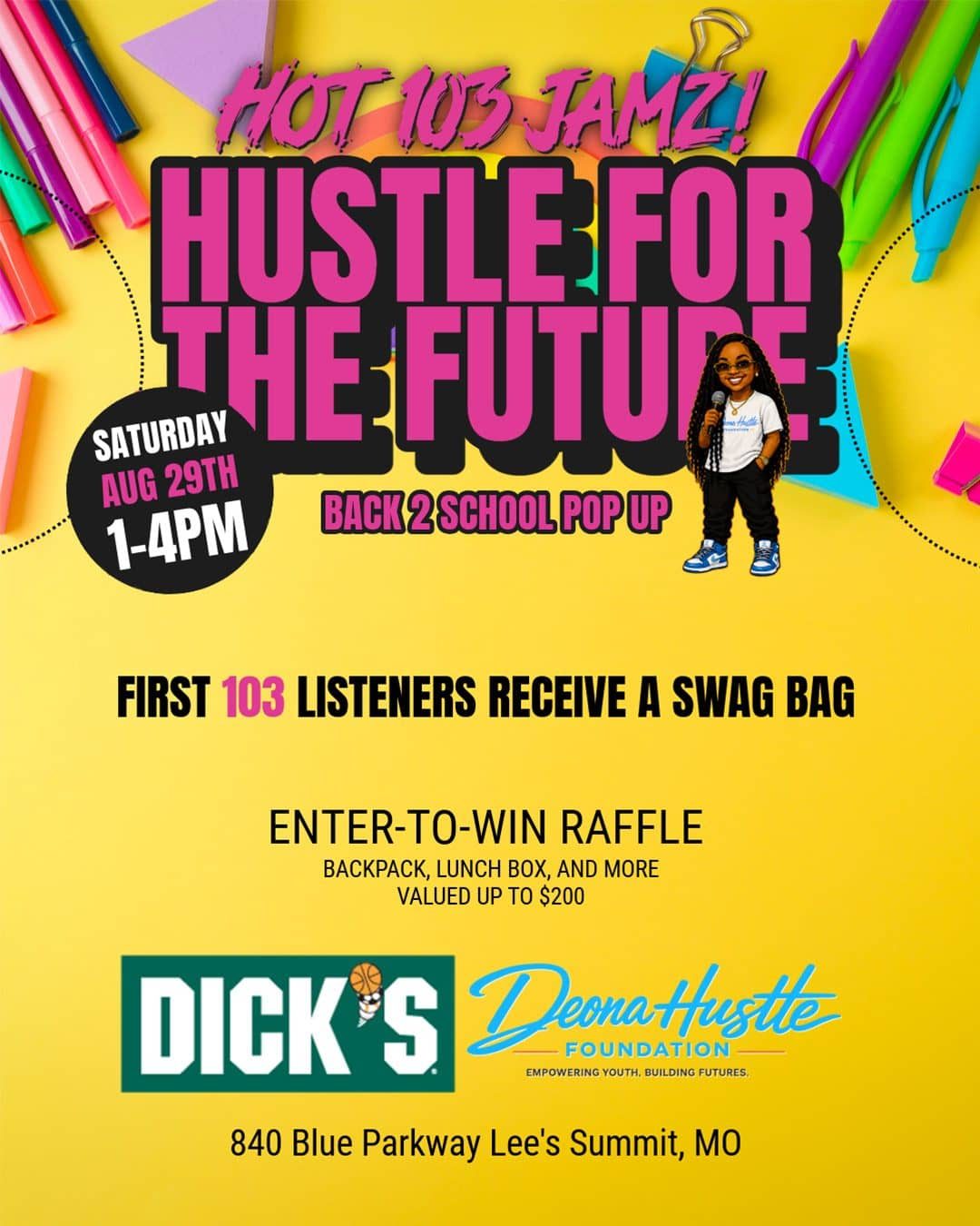 Hustle For The Future – Back 2 School Pop Up | Aug. 29, 2026