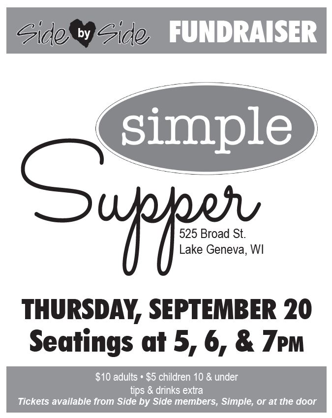 Simple Supper: A Side by Side Fundraiser | WLKG 96.1 FM The Lake