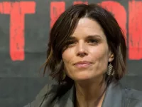 Neve Campbell at Weekend of Hell^ a two day (April 7-8 2018) horror-themed fan convention.DORTMUND^ GERMANY - APRIL 8