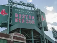 Boston Red Sox sign at Fenway Park Boston^ MA^ USA^ 2020-09-05