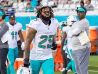 25 XAVIEN HOWARD CB MIAMI DOLPHINS VS JACKSONVILLE JAGUARS PRE SEASON WEEK 3 AUGUST 26^ 2023 EVERBANK STADIUM JACKSONVILLE FLORIDA