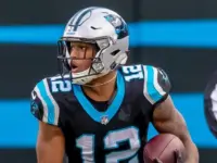 DJ MOORE (12) plays for the Carolina Panthers against the visiting Seattle Seahawks at Bank Of America Stadium in Charlotte^ NC. November 25^ 2018