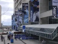Rogers Centre in Toronto home of the Toronto Blue Jays baseball team - TORONTO^ ONTARIO CANADA - APRIL 15^ 2024