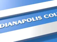 Indianapolis Colts American football team uniform colors. Template for presentation or infographics. Silver letters of team name. 3D render. 3D Illustration