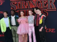 Cast of Stranger Things attend the premiere of Netflix's "Stranger Things" Season 3 on June 28^ 2019 in Santa Monica^ California.